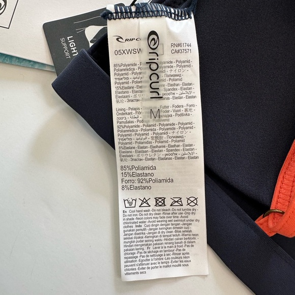 Rip Curl Day Break Multi Fixed Tri Bikini Top NWT Women’s Size Medium - Picture 5 of 8